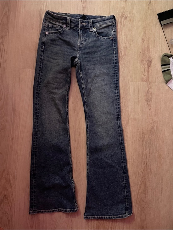 Denim - Women’s Flared Dark Blue Jeans